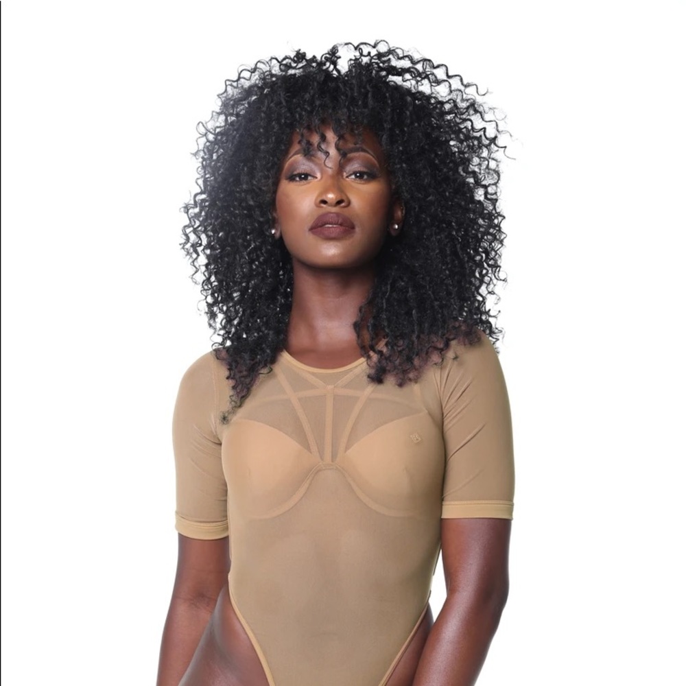 Bfyne Resort Wear Aurora Mesh Tan Swimsuit